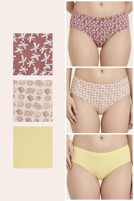 Zivame Low Rise Full Coverage Hipster Panty (Pack of 3) - Assorted — image 3